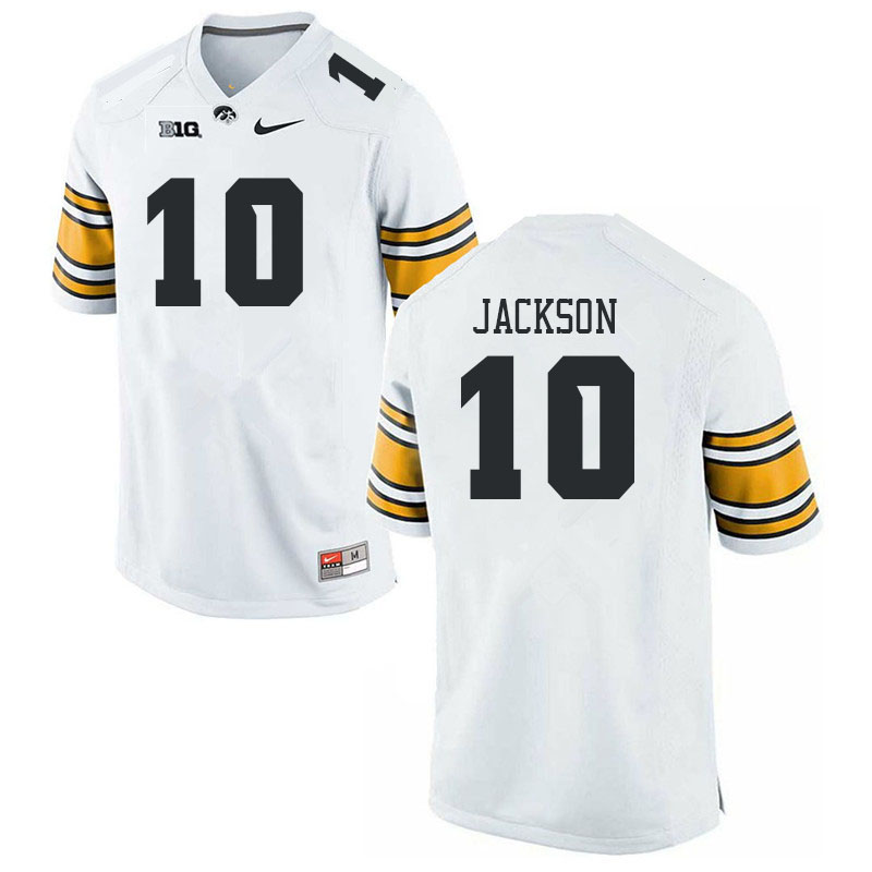 Men #10 Nick Jackson Iowa Hawkeyes College Football Jerseys Stitched Sale-White